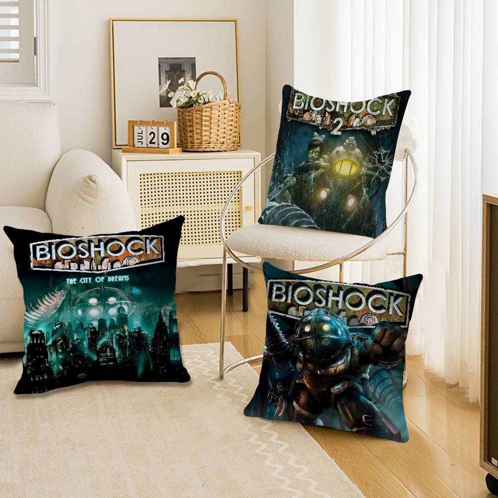 Home Textiles City - B-Bioshock-Rapture Underwater City Cushion Cover Pillowcase