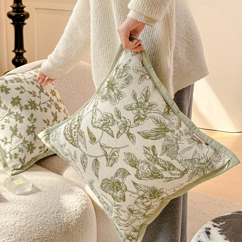 Pillow Cover 20X20 - Nordic Ins Style Chenille Jacquard Velvet