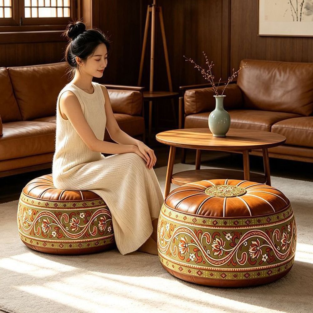 PU Leather Fillable Ottoman Po - Floor Cushion Pouf review and price