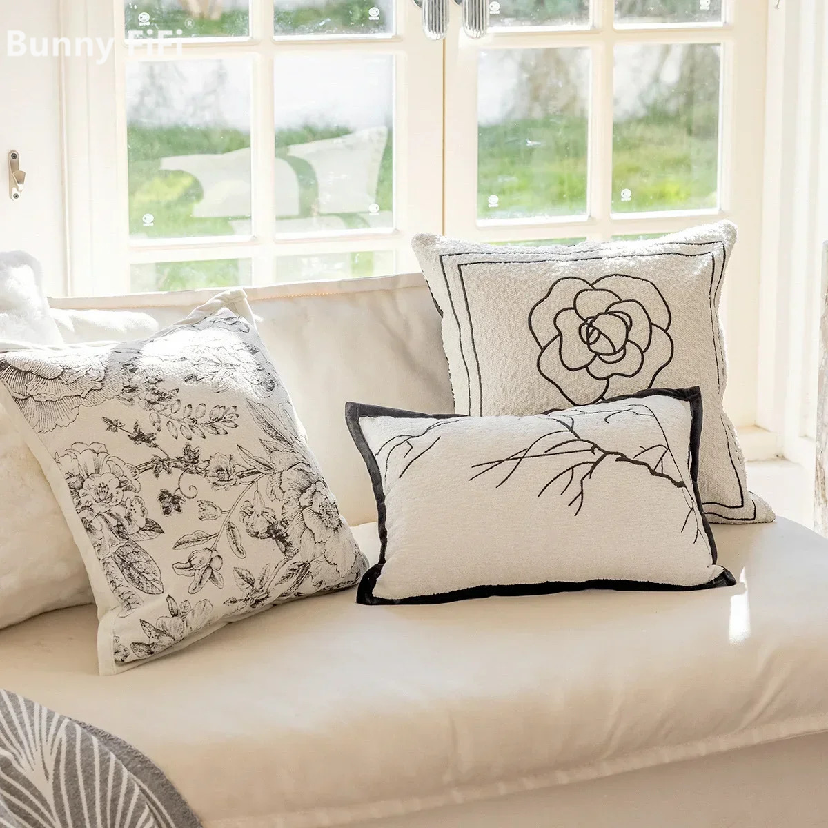2024 Black White Light Luxury  - Pillow Cover 20X20 review and price