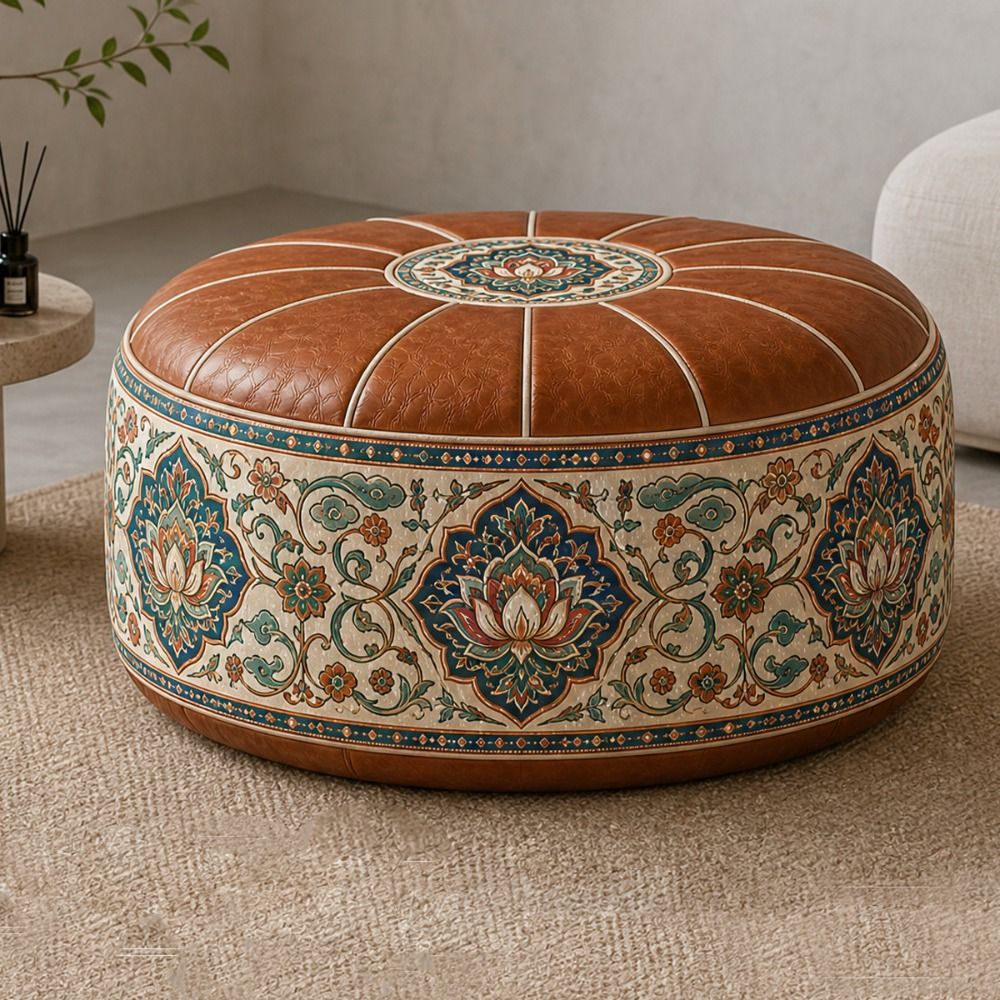 New PU Leather Ottoman Pouf Bo - Floor Cushion Pouf review and price