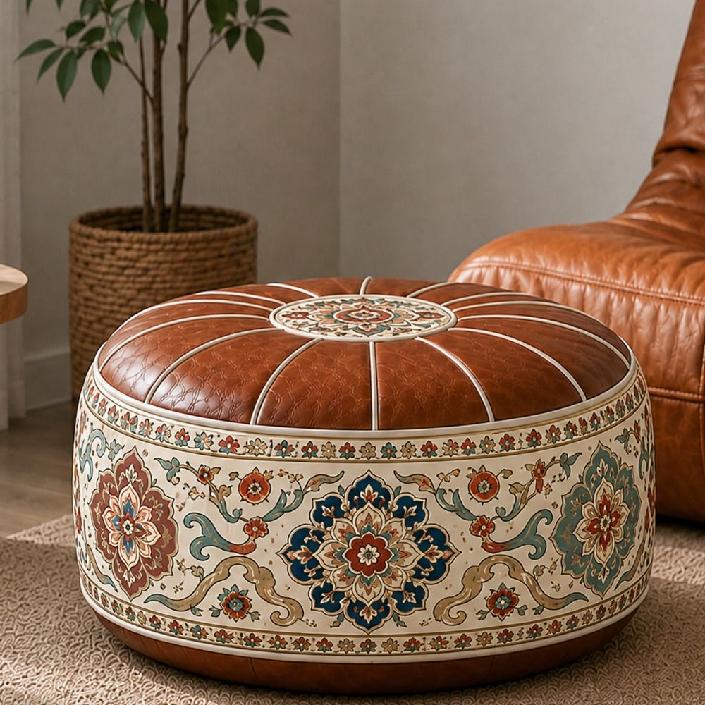 New PU Leather Ottoman Pouf Bo - Floor Cushion Pouf review and price