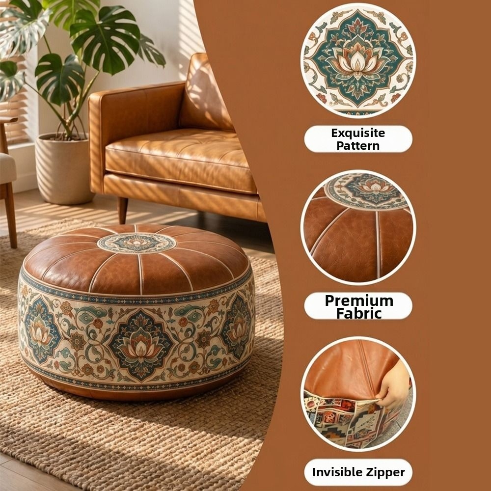 New PU Leather Ottoman Pouf Bo - Floor Cushion Pouf review and price