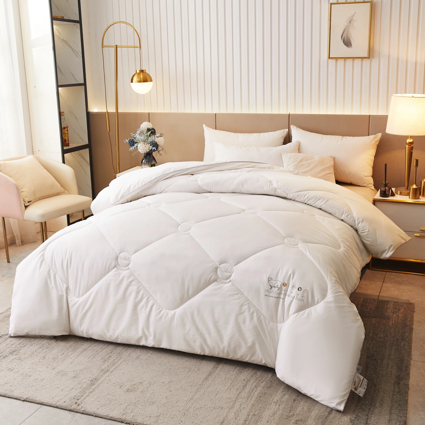 Luxury 100% Wool Quilt Core Au - Duvet Insert White review and price