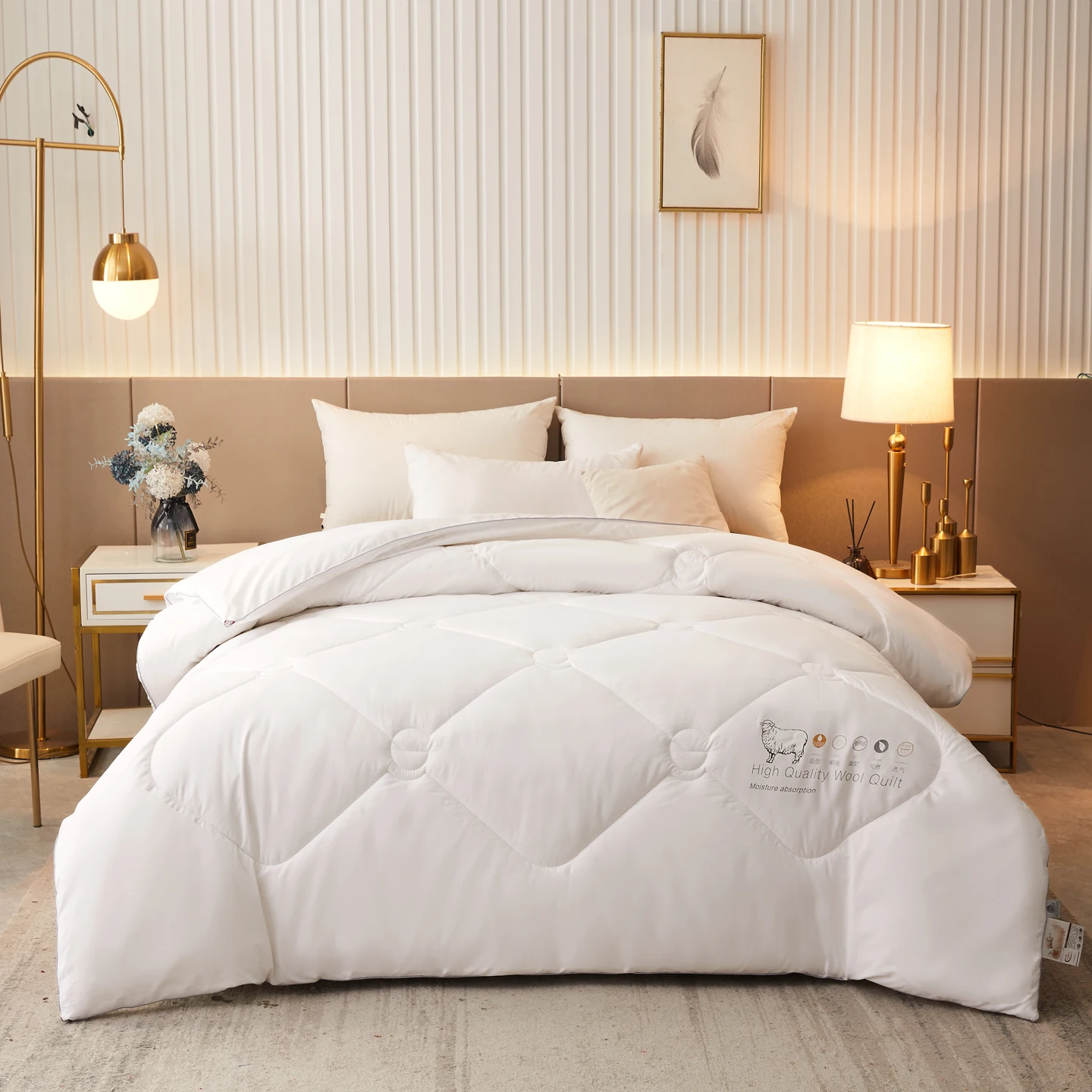 Luxury 100% Wool Quilt Core Au - Duvet Insert White review and price