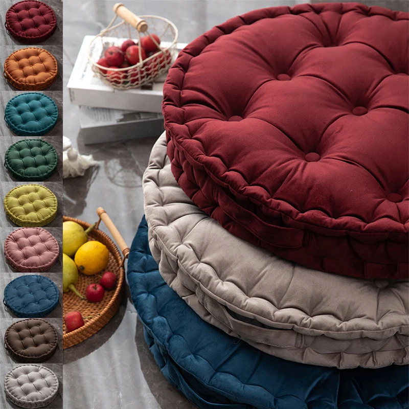 60x60cm Nordic Plain Velvet Ta - Floor Cushion Pouf review and price