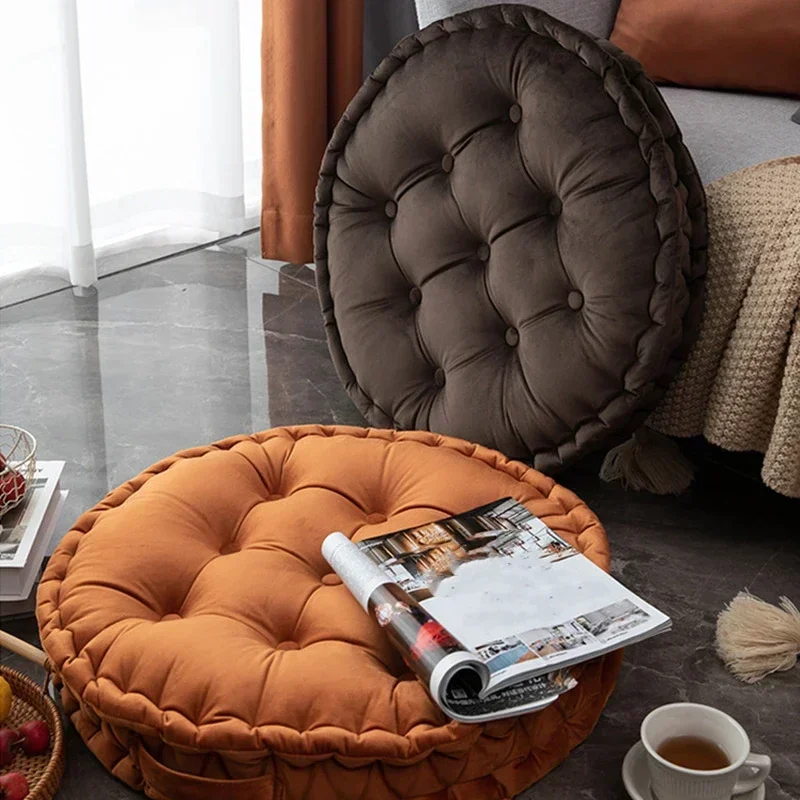 60x60cm Nordic Plain Velvet Ta - Floor Cushion Pouf review and price