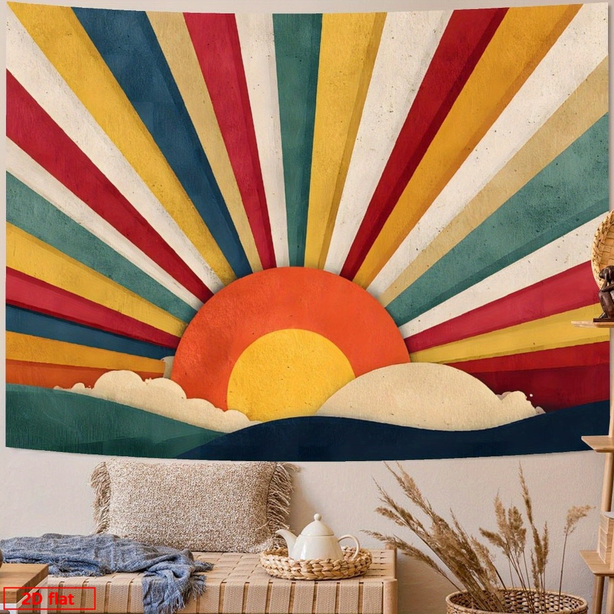 Boho Sunburst Retro Tapestry W - Sunrise Home Textiles & Apparel review and price