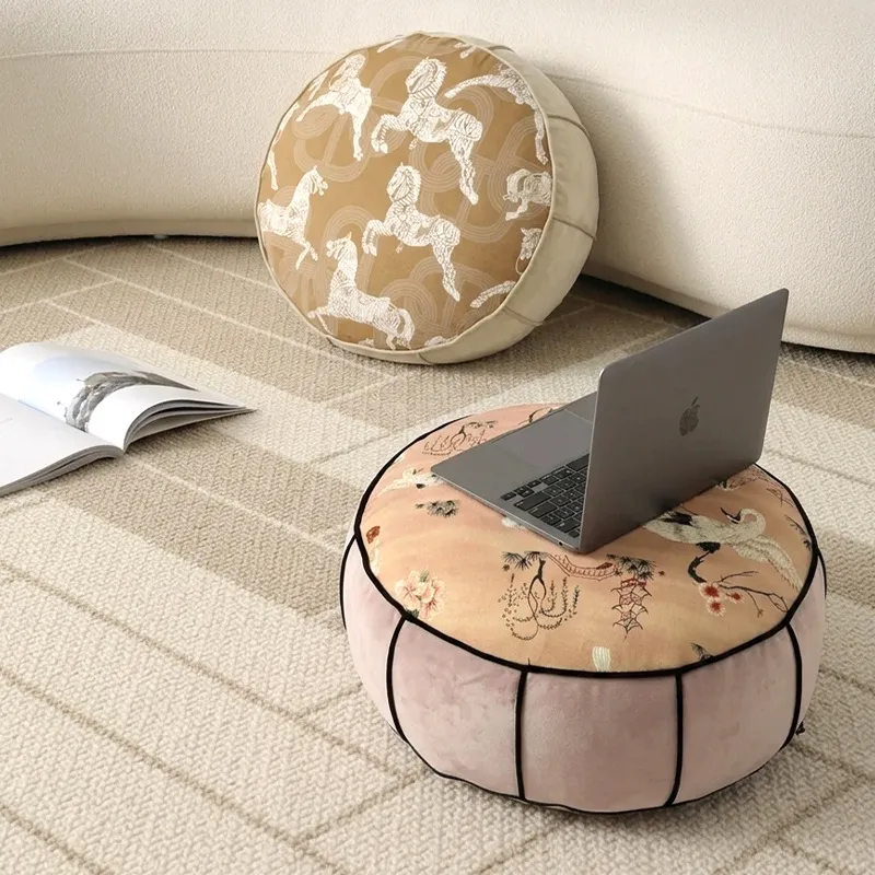 Round Chinese Style Floor Pouf - Floor Cushion Pouf review and price