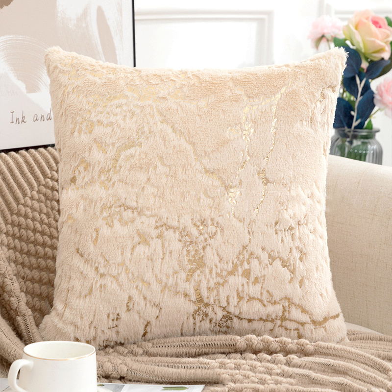 Plush Golden Fur Cushion Cover - Pillow Cover 20X20 review and price