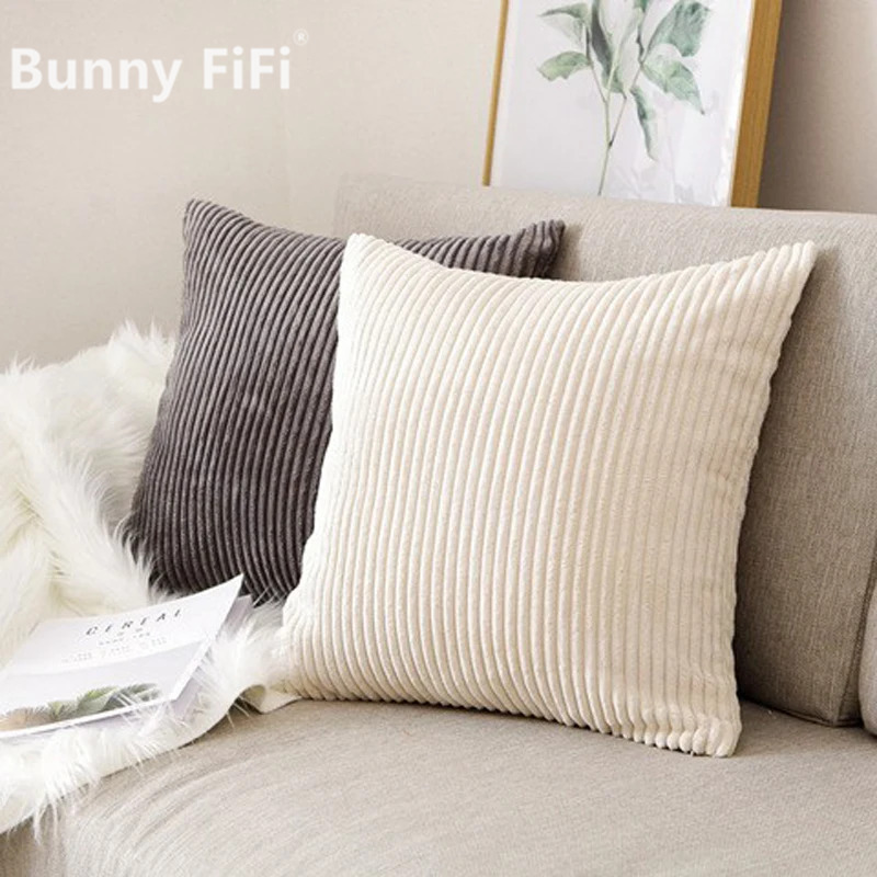 Corduroy Striped Cushion Cover - Pillow Cover 20X20 review and price